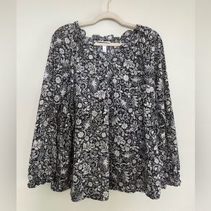 Target Isabel Maternity Long Sleeve Top in Navy and White